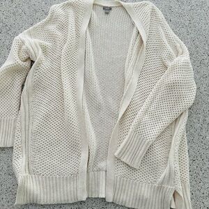 AERIE soft knit oversized open cardigan L/XL Cream Ivory